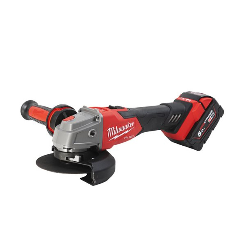 Шліфмашина кутова акумуляторна MILWAUKEE, M18 FSAG125XB-502X, діаметр 125мм (+2 акумулятори, зарядний пристрій, захисний кожух,