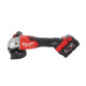 Шліфмашина кутова акумуляторна MILWAUKEE, M18 FSAG125XB-502X, діаметр 125мм (+2 акумулятори, зарядний пристрій, захисний кожух,