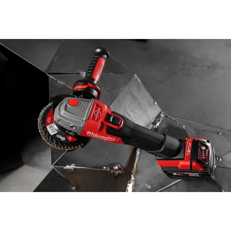 Шліфмашина кутова акумуляторна MILWAUKEE, M18 FSAG125XB-502X, діаметр 125мм (+2 акумулятори, зарядний пристрій, захисний кожух,