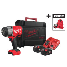 Гайковерт акумуляторний безщітковий MILWAUKEE 1/2" (2034 Нм) M18 FHIWF2F12MC-502X (+ЗП, 2акум.Х 5Аг, HD кейс)+M18 ALIS-0+жилетка