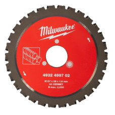 Диск пиляльний по металу MILWAUKEE для різака арматури діаметр 137x28x1,6мм, 30зуб