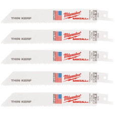 Полотно для шабельних пил THIN KERF MILWAUKEE, 150х3,1/2,1мм, (5шт), (універсальне)