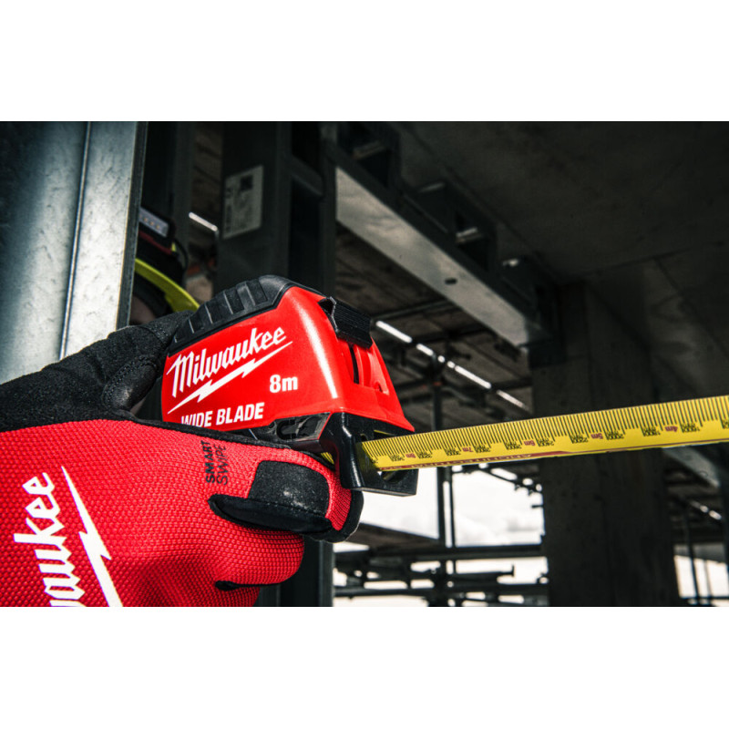 Рулетка магнітна WIDE BLADE MAGNETIC MILWAUKEE (Gen2), (полотно 35мм), 8м
