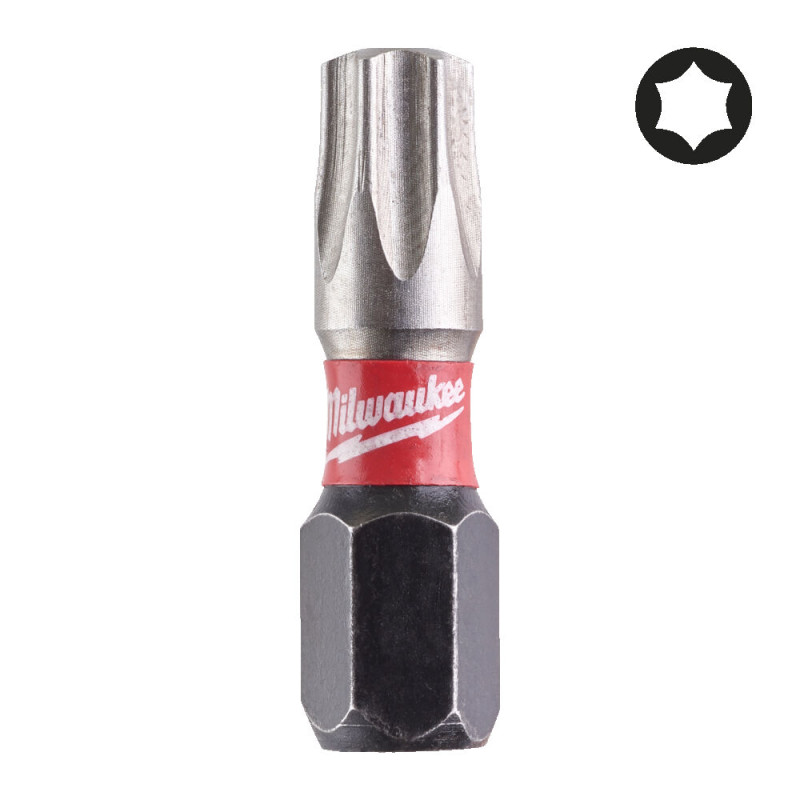 Біта SHOCKWAVE MILWAUKEE, TX30, 25мм, (25шт)