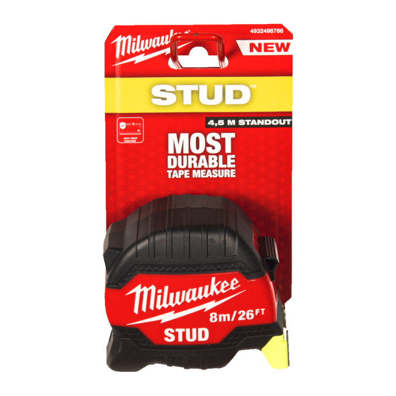 Рулетка магнітна MILWAUKEE, STUD (Gen 3), 8м/26фт (33мм)