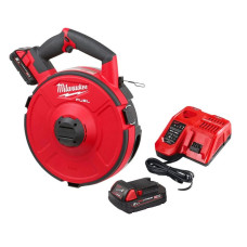 Пристрій акумуляторний для протягування кабелю MILWAUKEE, M18 FPFT-202, 30м (+зарядний пристрій , 2 акум. Х 2Аг)