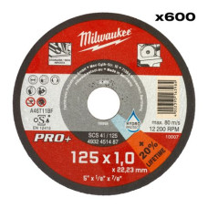 Диск відрізний по металу MILWAUKEE, SCS 41/125х1 PRO+, діам. 125мм (600шт)