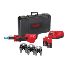Обтискач гідравлічний акумуляторний для труб MILWAUKEE, M12 ONEHPT-202C MAPRESS SET (зарядний пристрій С12 С, 2 акумулятори М12