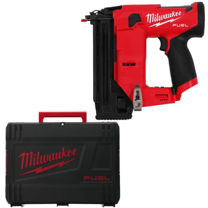 Пістолет цвяхозабивний акумуляторний безщітковий MILWAUKEE, M12 FCN18GS-0X, 16-38мм (каркас, кліпса для ременя, HDкейс)